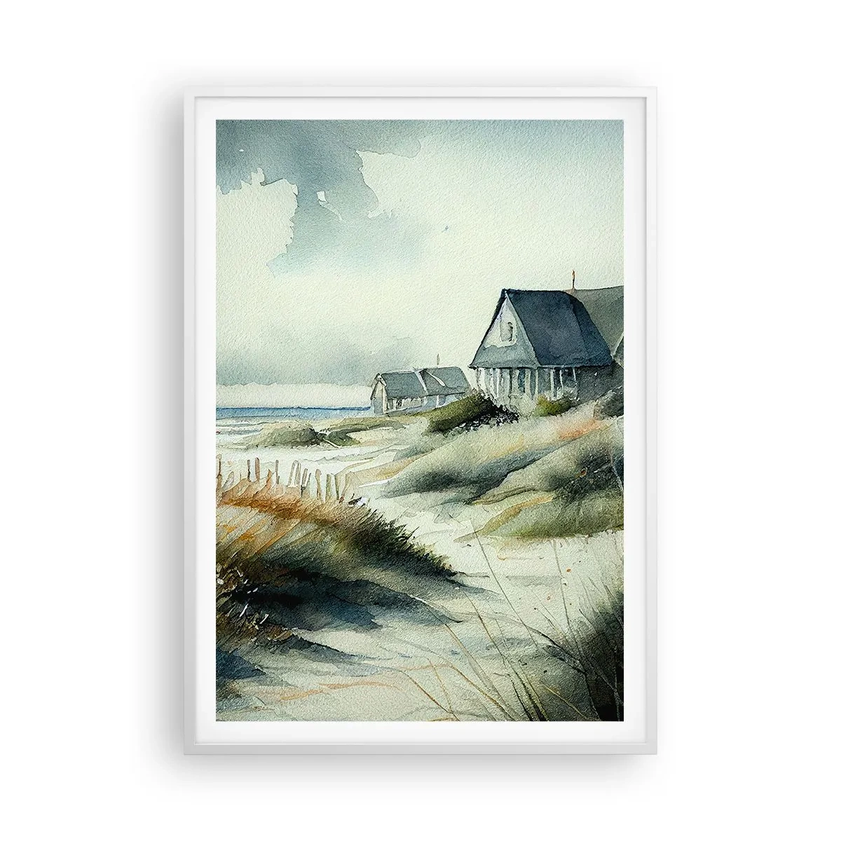 Poster în ramă albă - Departe de agitație - 70x100 cm