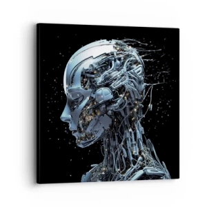 Tablou pe pânză - Tehnologia este o femeie - 30x30 cm