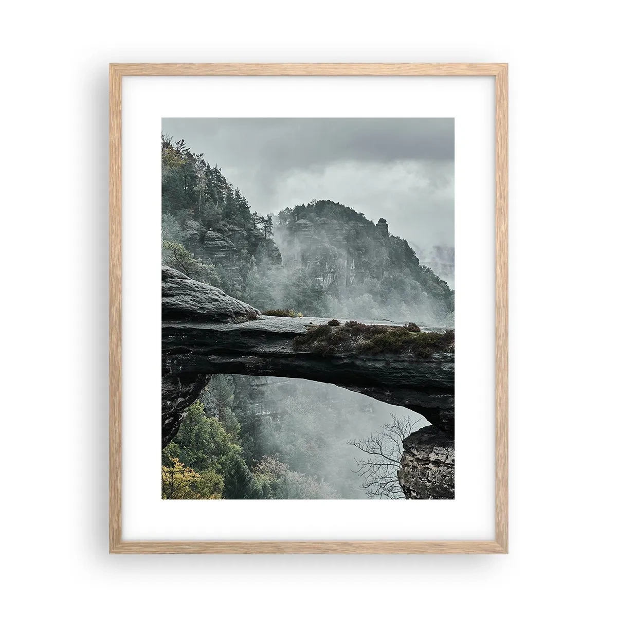Poster în ramă de stejar deschis - Aventura este pe cale să înceapă - 40x50 cm