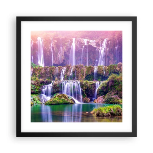 Poster în ramă neagră - Scara către cer - 40x40 cm