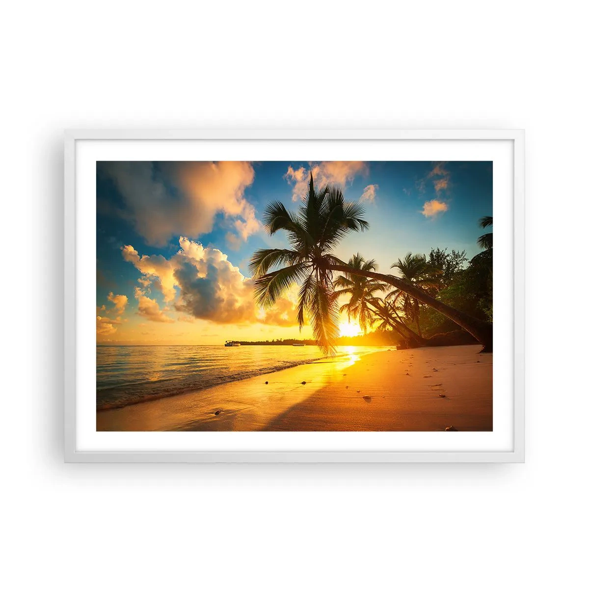 Poster în ramă albă - Visul din Caraibe - 70x50 cm