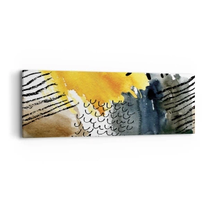 Tablou pe pânză - O întâlnire a elementelor - 90x30 cm