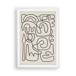 Poster în ramă albă - Pe traseu - 70x100 cm