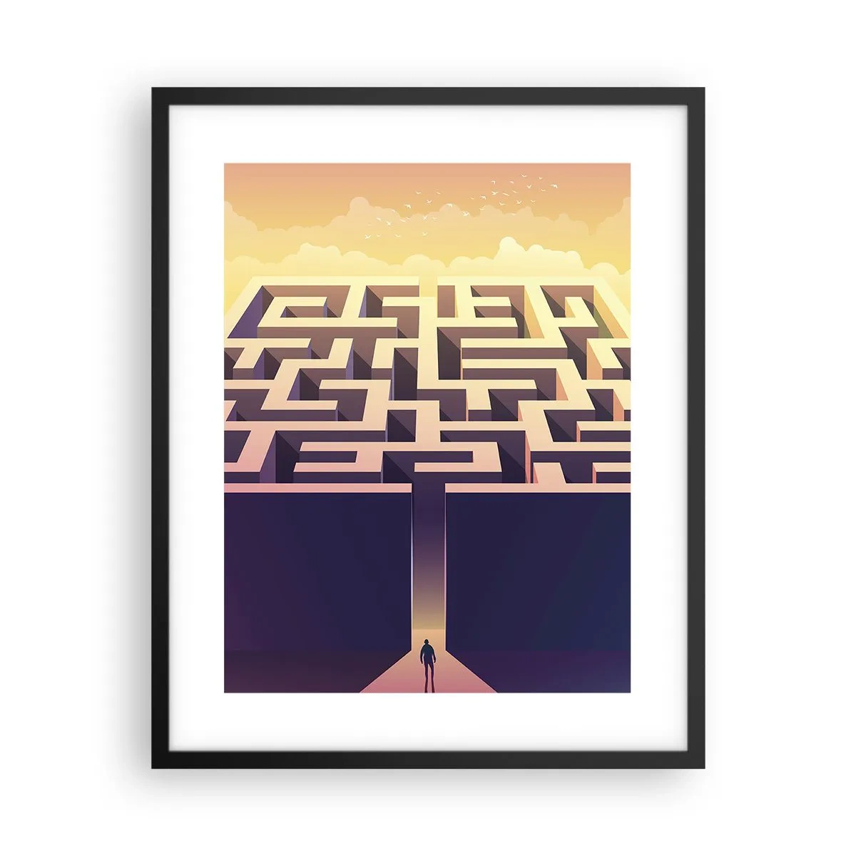 Poster în ramă neagră - Momentul deciziei - 40x50 cm