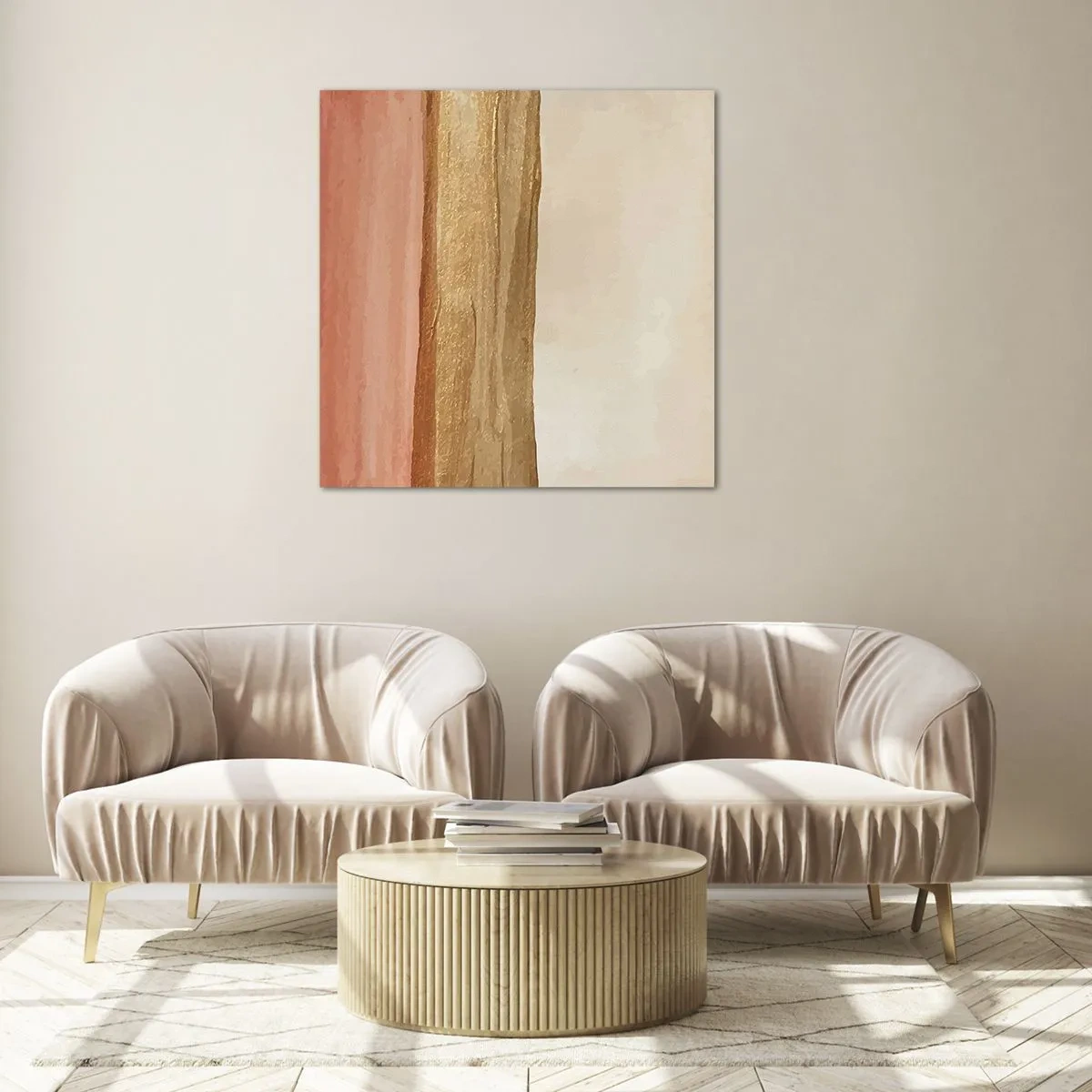 Tablou pe sticlă - Compoziție verticală - 70x70 cm