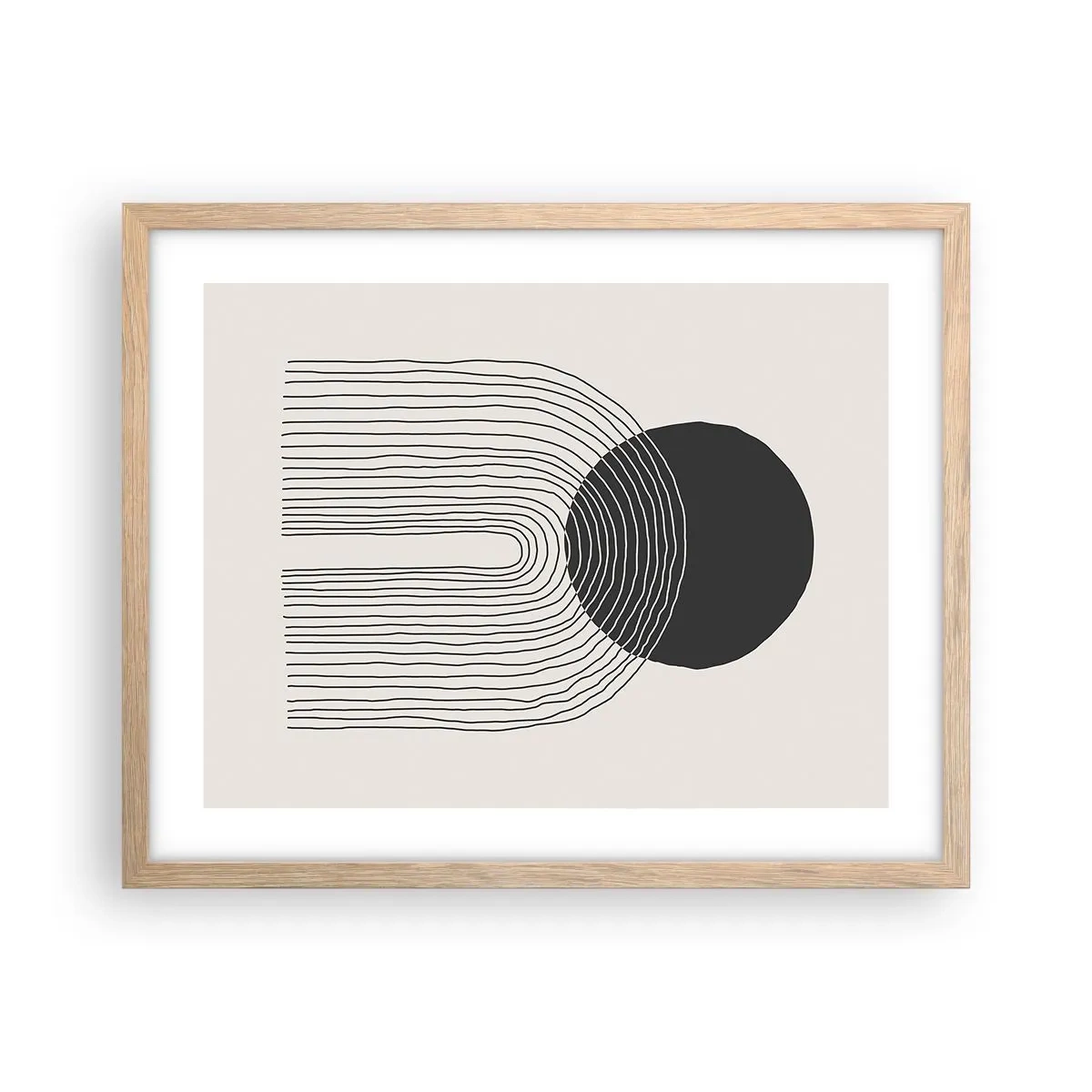 Poster în ramă de stejar deschis - Tremurând și încrezător - 50x40 cm
