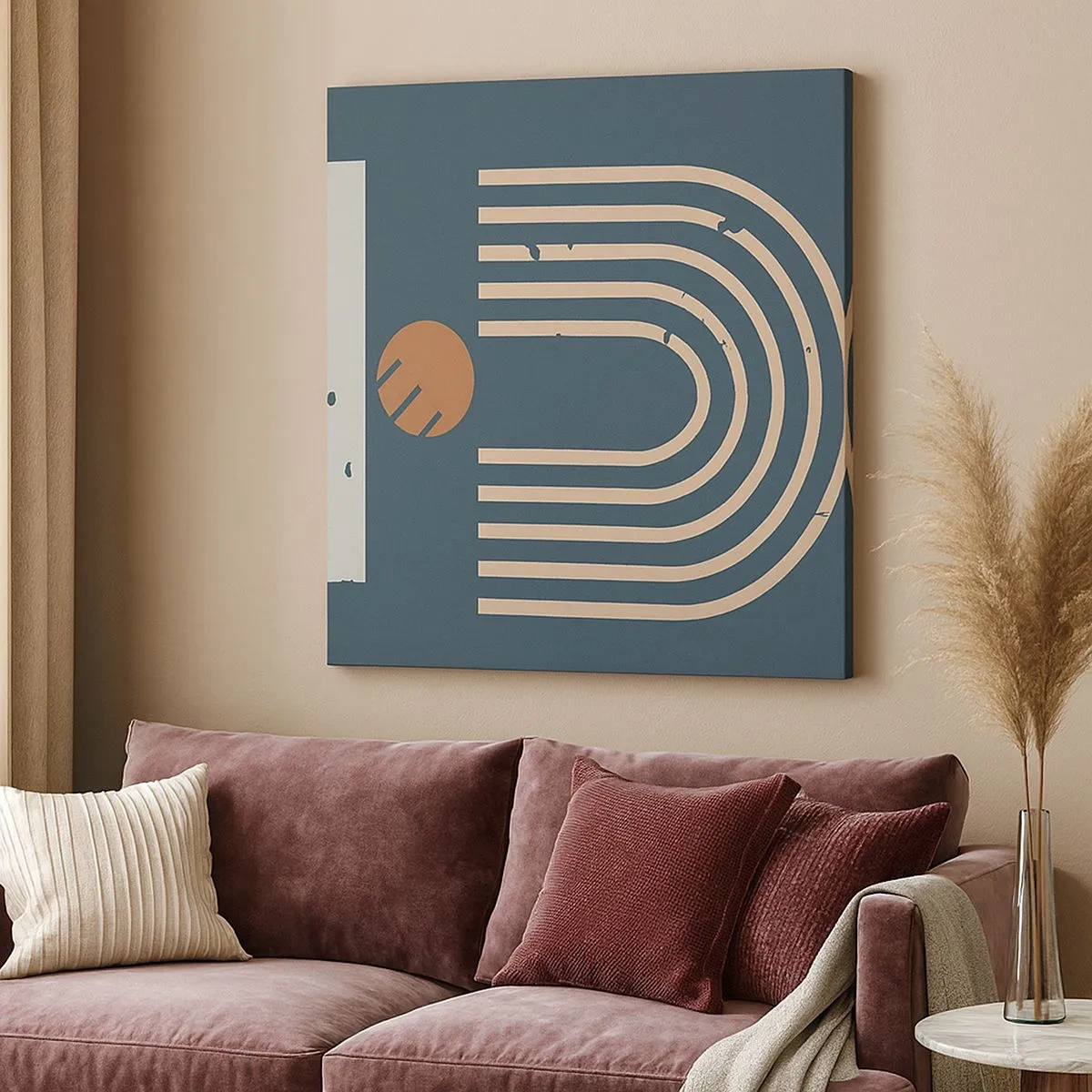 Tablou pe pânză - Geometrie în funcție de rodie - 30x30 cm