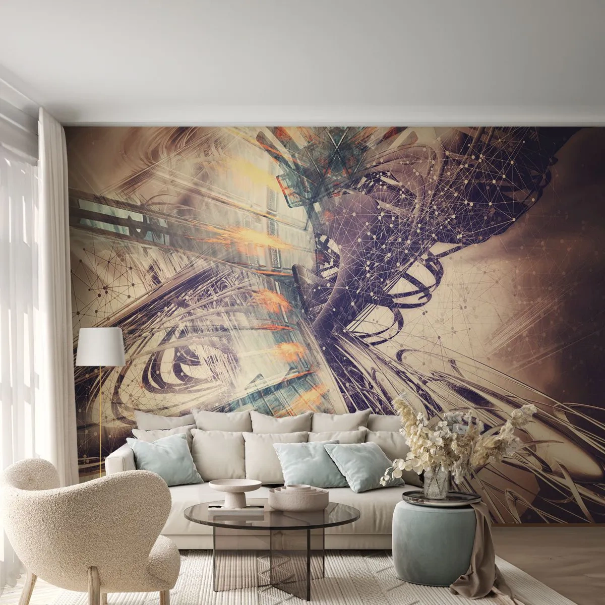 Tapet Standard Eco - În marea grabă - Abstracția, Bucată, Grafică - 400x280 cm