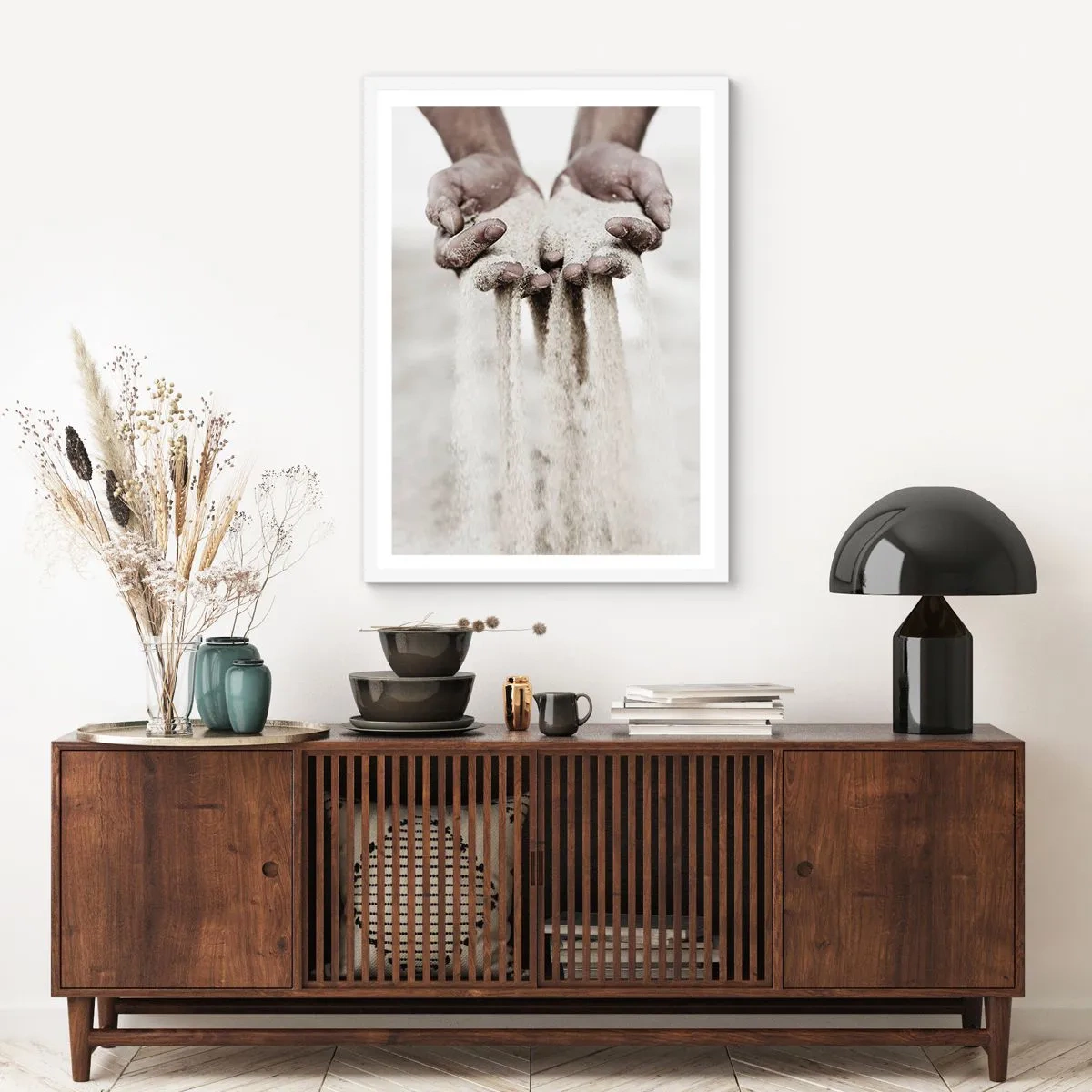 Poster în ramă albă - Cu aceste mâini... - 40x50 cm