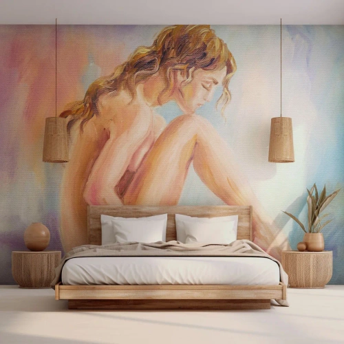 Tapet Premium Canvas - Gest de tinerețe - Femeie, Corp, Model - 250x175 cm