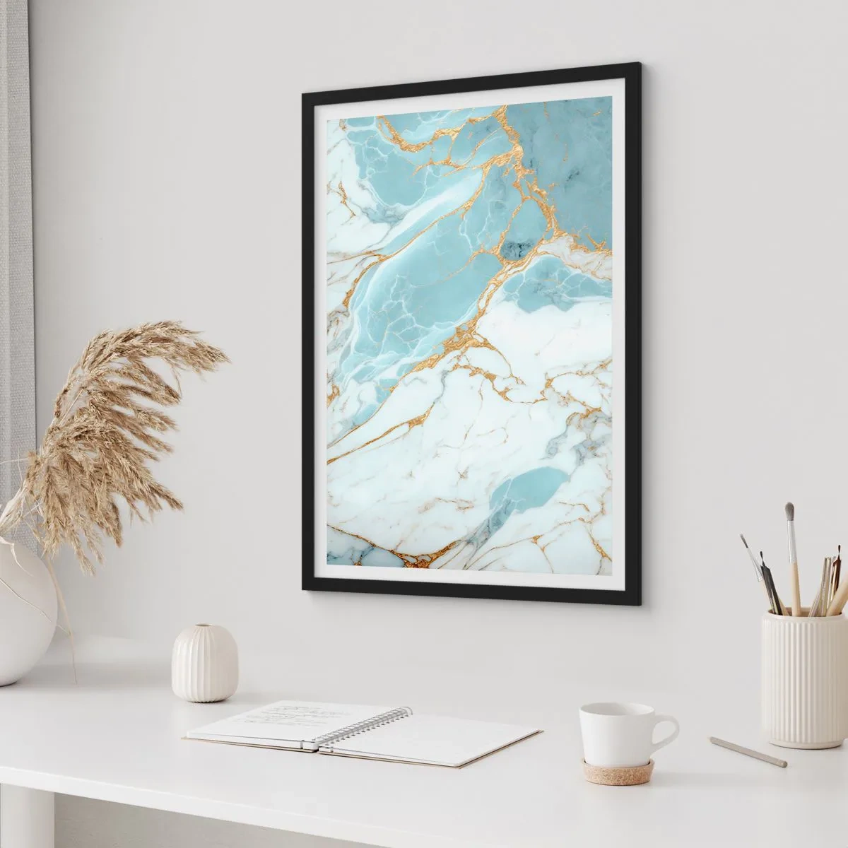 Poster în ramă neagră - Bogăția pietrei - 61x91 cm