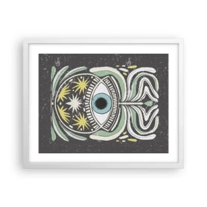 Poster în ramă albă - Ritualuri tribale - 50x40 cm