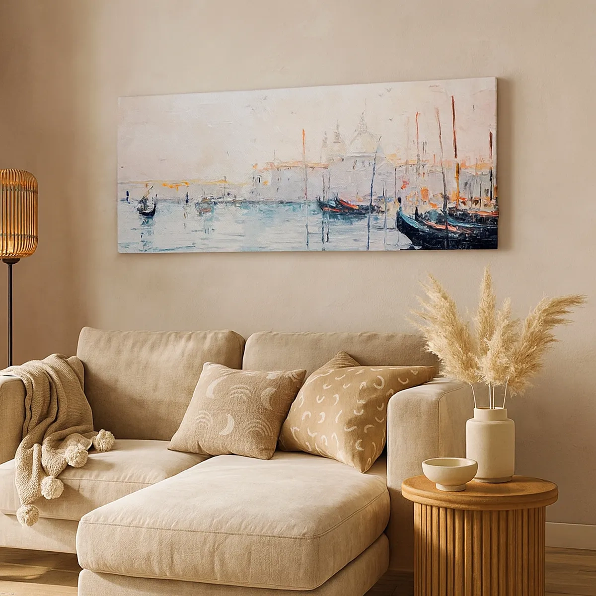 Tablou pe pânză - În spatele apei, în spatele ceții - 30x30 cm