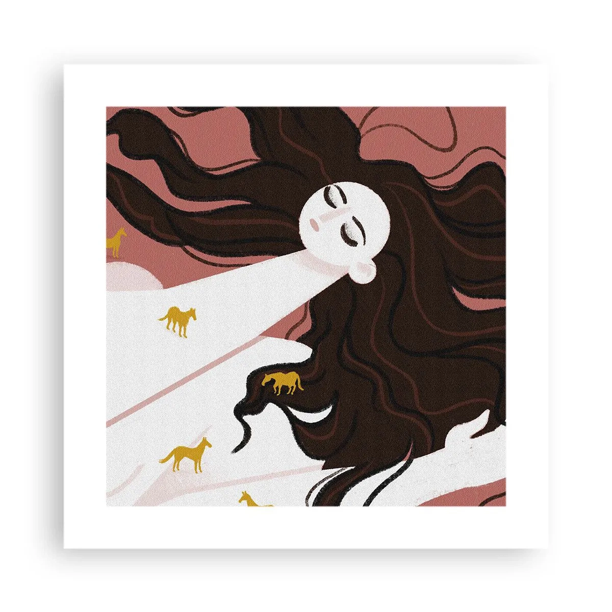 Poster - Visul despre calul de aur - 40x40 cm
