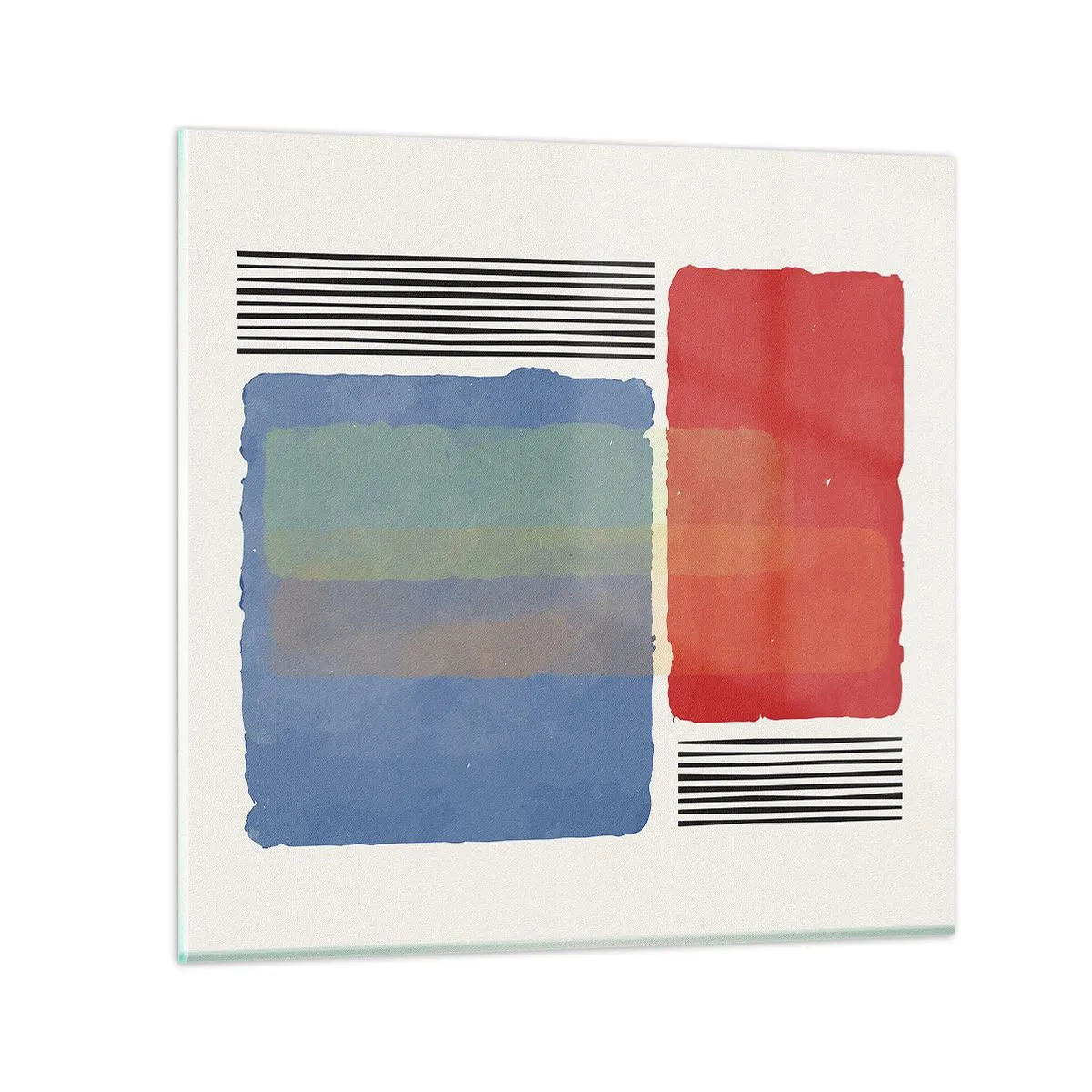 Tablou pe sticlă - Spiritul și litera geometriei - 30x30 cm