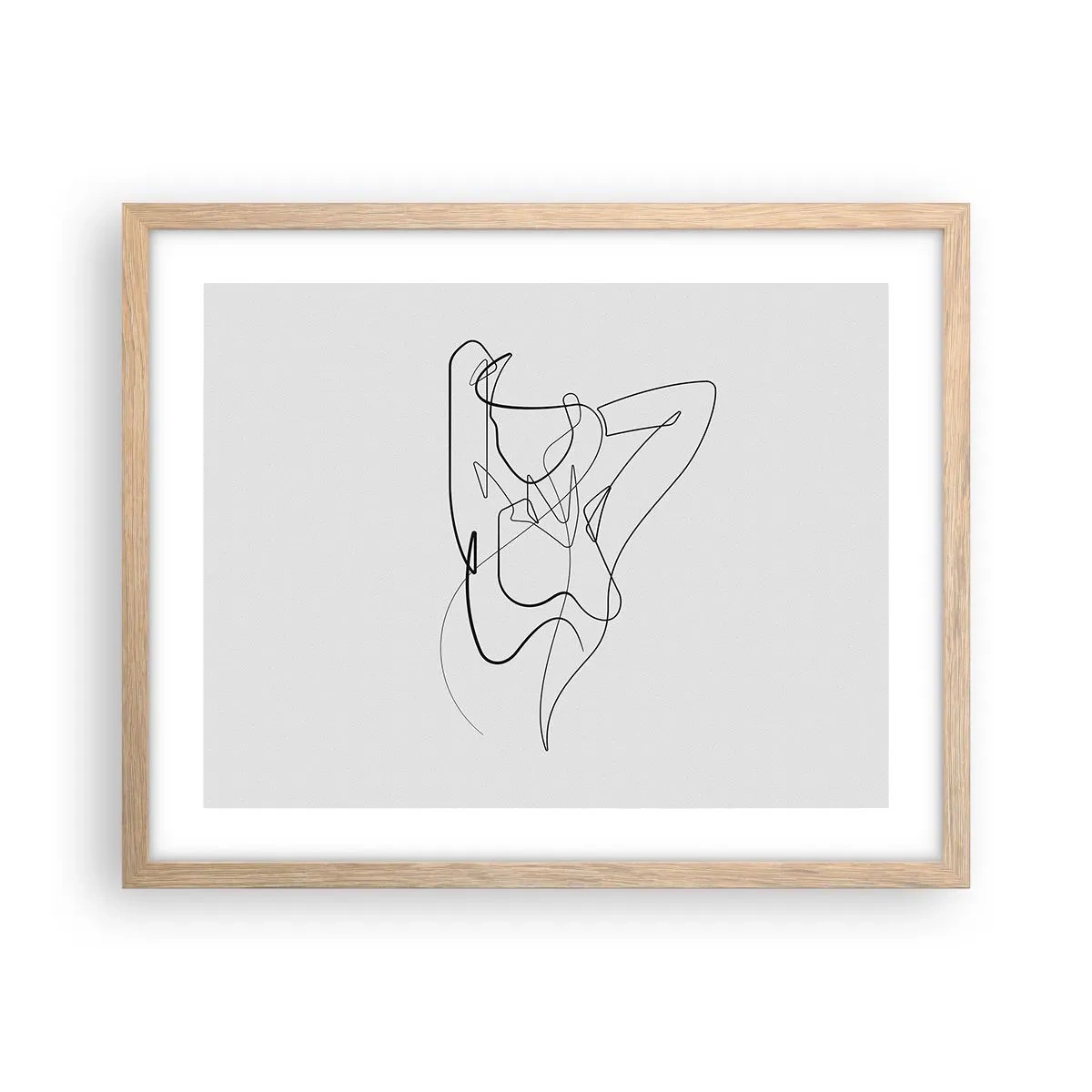 Poster în ramă de stejar deschis - Cine ești tu? - 50x40 cm