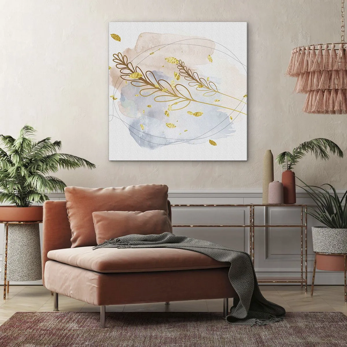 Tablou pe pânză - Suflul de aur - 40x40 cm