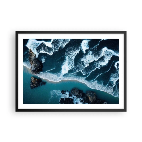 Poster în ramă neagră - Înfășurate în valuri - 70x50 cm