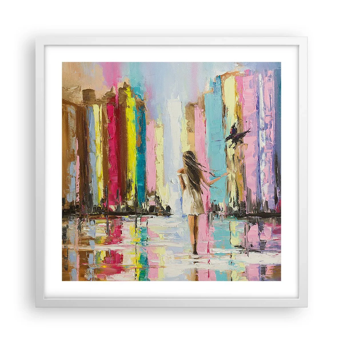 Poster în ramă albă - Urmați-mă - 50x50 cm