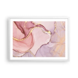 Poster în ramă albă - O mângâiere de culoare - 70x50 cm