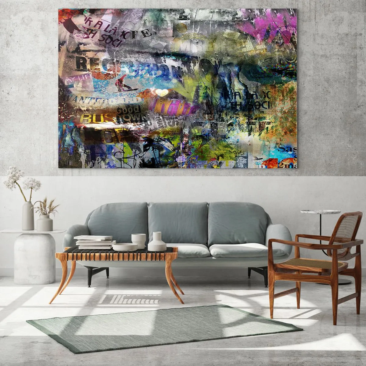 Tablou pe sticlă - Colaj de amintiri - 100x70 cm