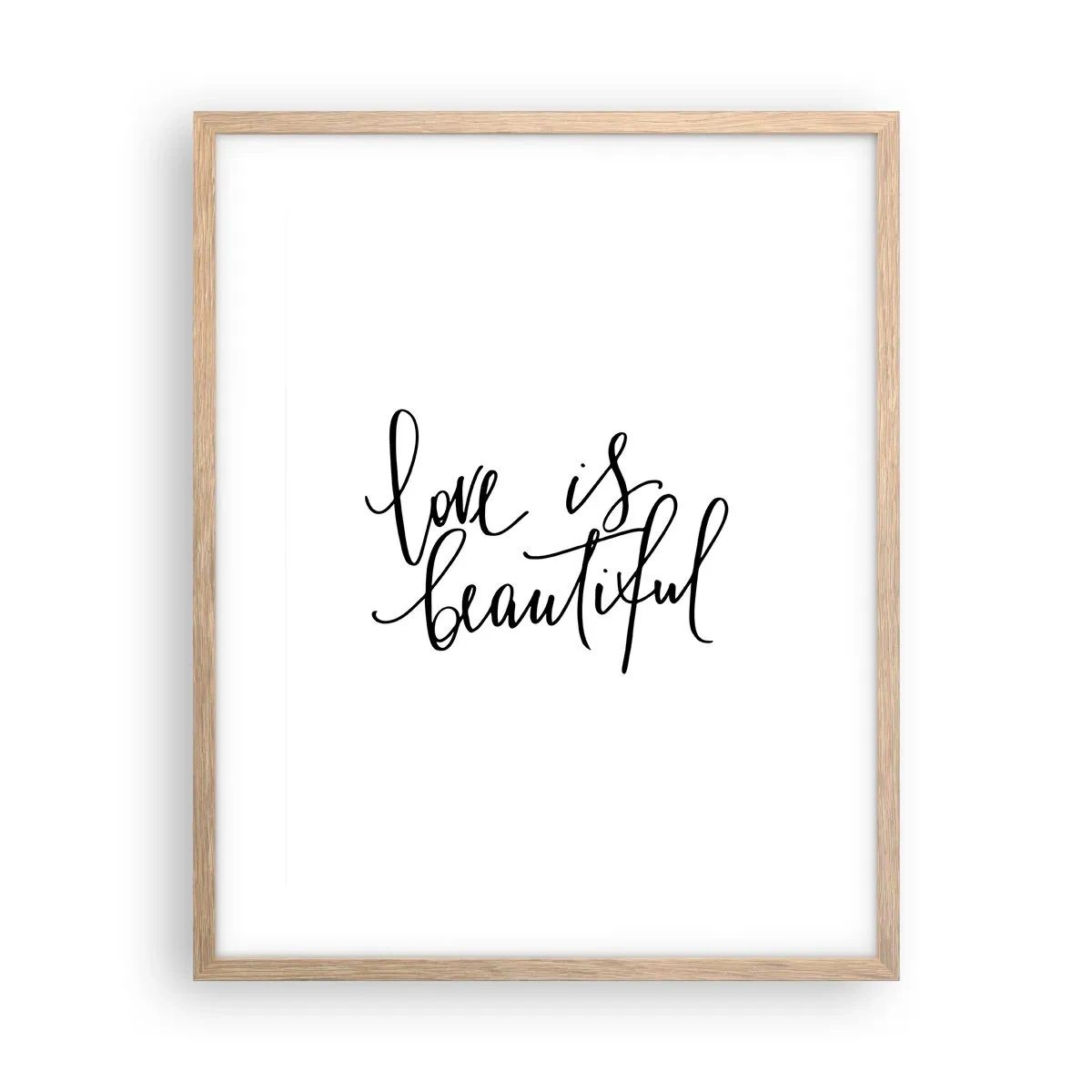 Poster în ramă de stejar deschis - Citiți și repetați - 40x50 cm