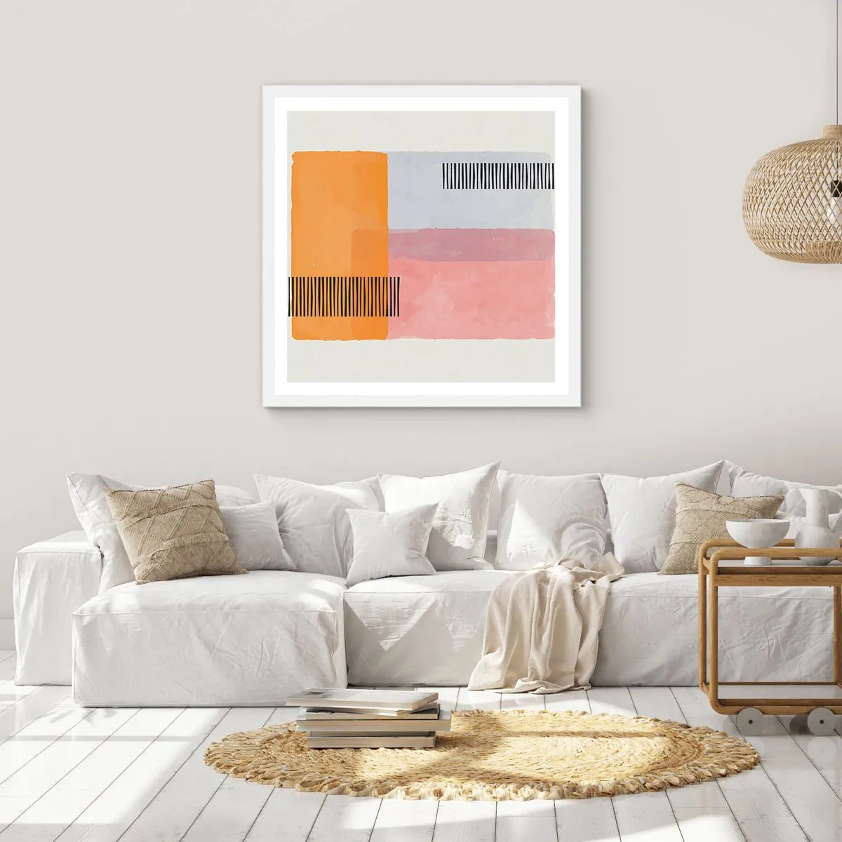 Poster în ramă albă - Din colț în colț - 50x50 cm