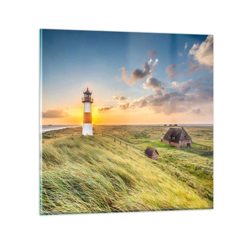 Tablou pe sticlă - Între valuri - 30x30 cm