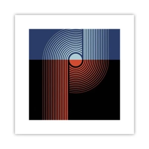 Poster - Într-o îmbrăţişare geometrică - 30x30 cm