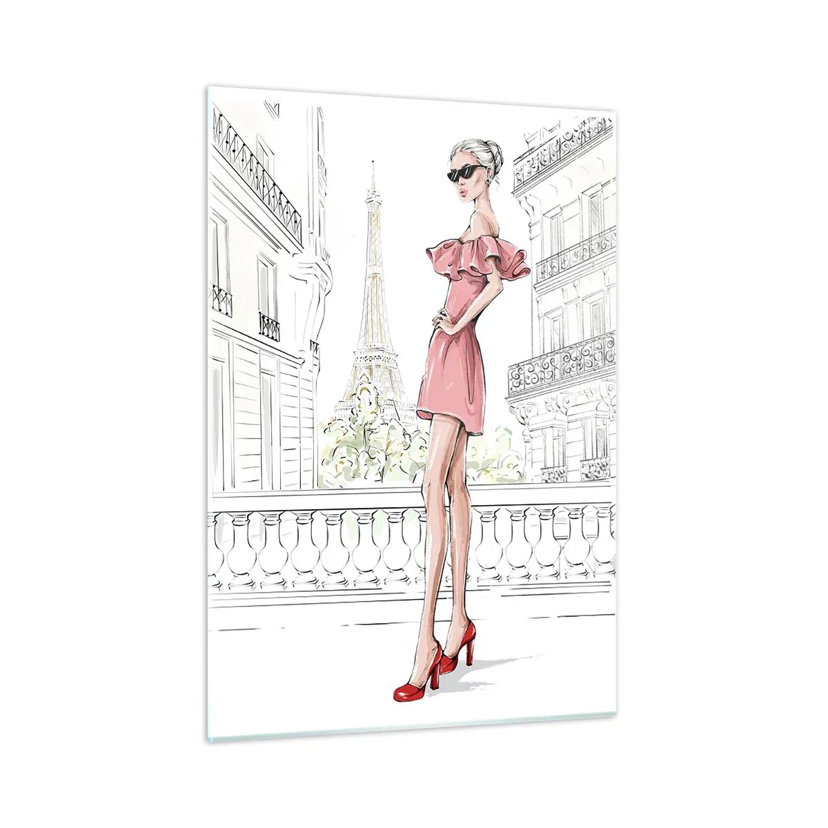 Tablou pe sticlă - Arta modei - 50x70 cm