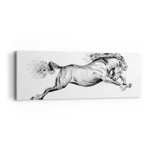 Tablou pe pânză - Oprit din galop - 90x30 cm