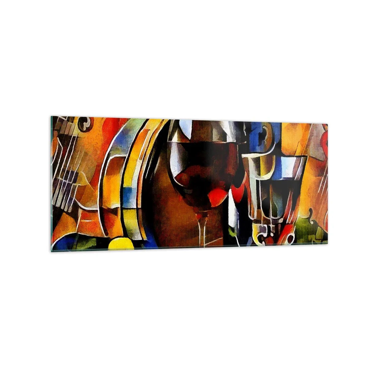 Tablou pe sticlă - Și lumea devine mai colorată - 120x50 cm