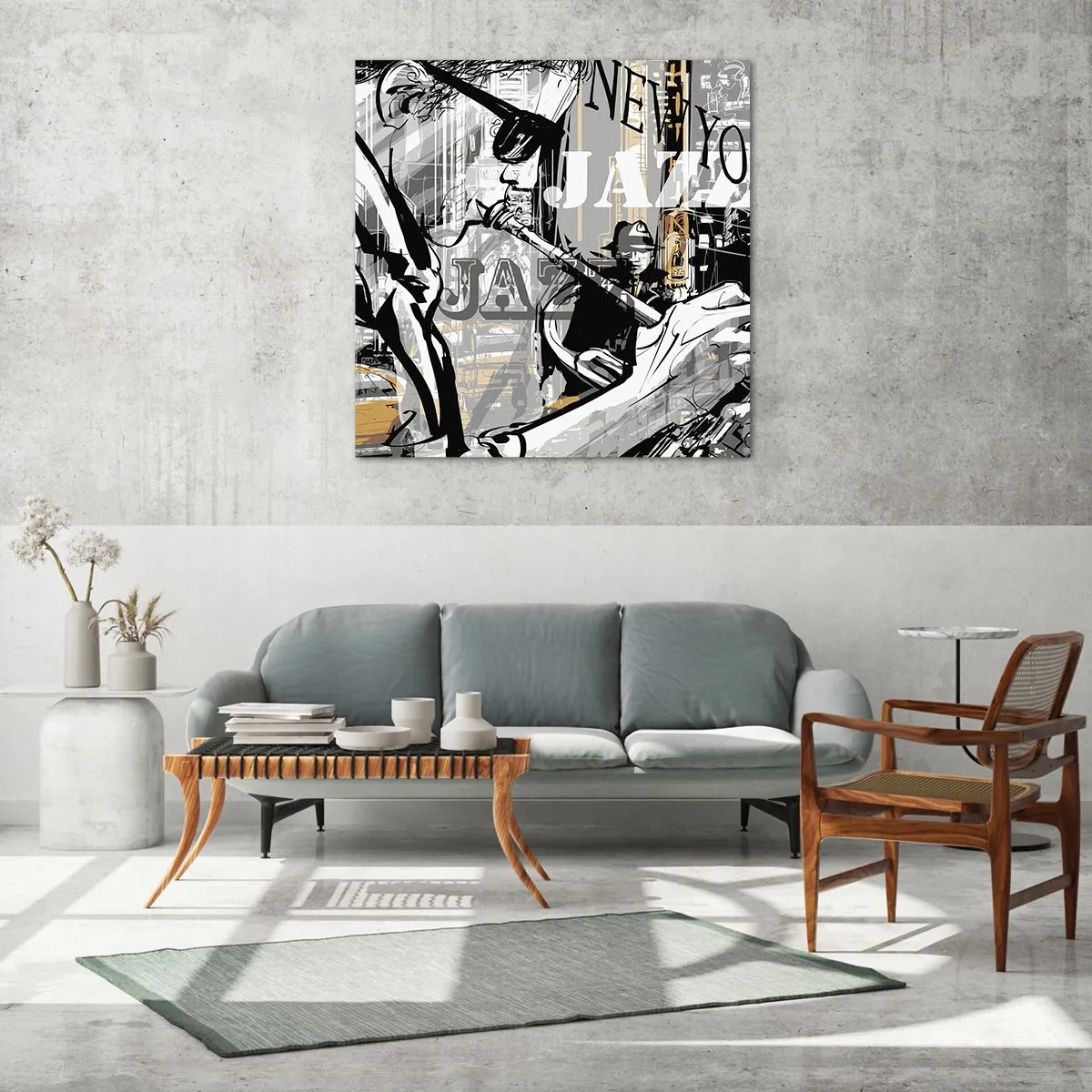 Tablou pe sticlă - În ritmul New York-ului - 60x60 cm