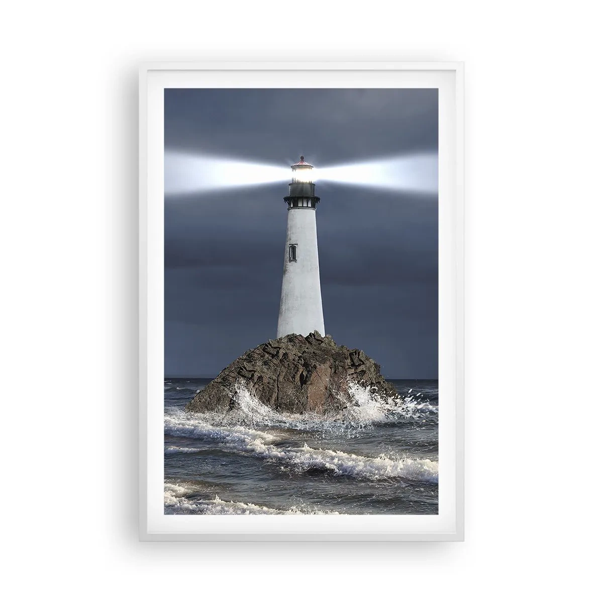 Poster în ramă albă - Aici... aici...! - 61x91 cm