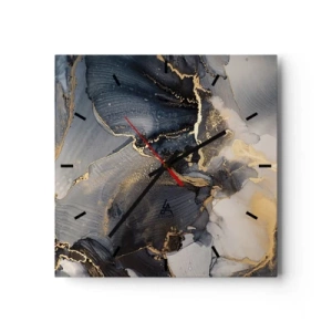 Ceas de perete - Ceas pe sticlă - Viața unei pietre - 30x30 cm