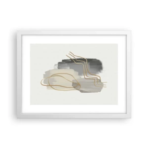 Poster în ramă albă - Persistență și mișcare - 40x30 cm