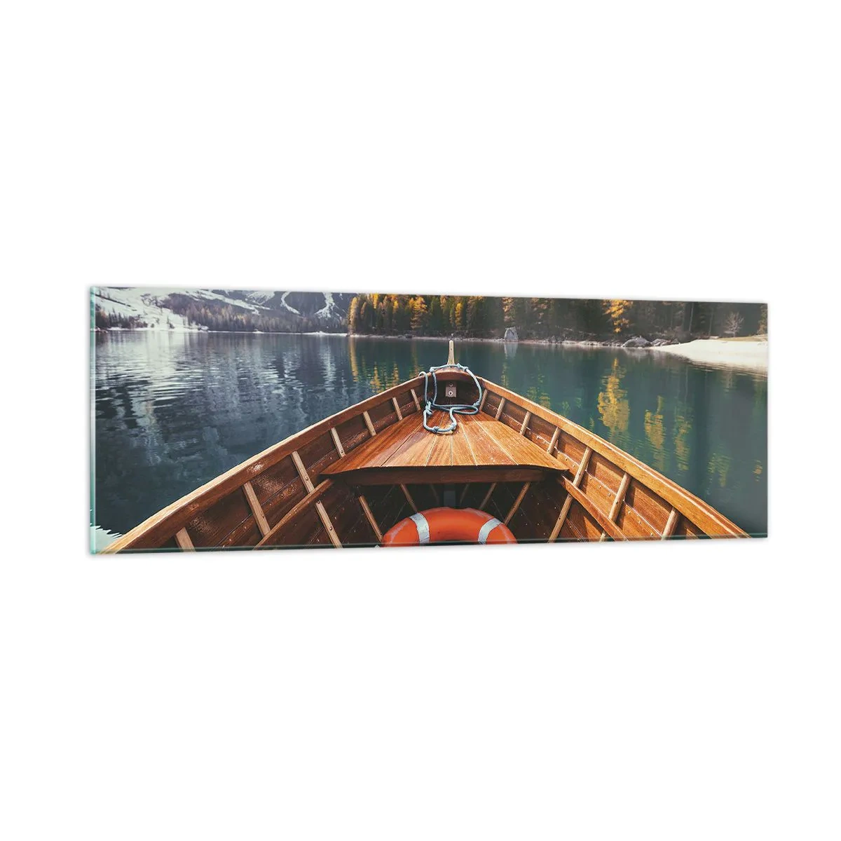 Tablou pe sticlă - Excursie pe munte - 90x30 cm