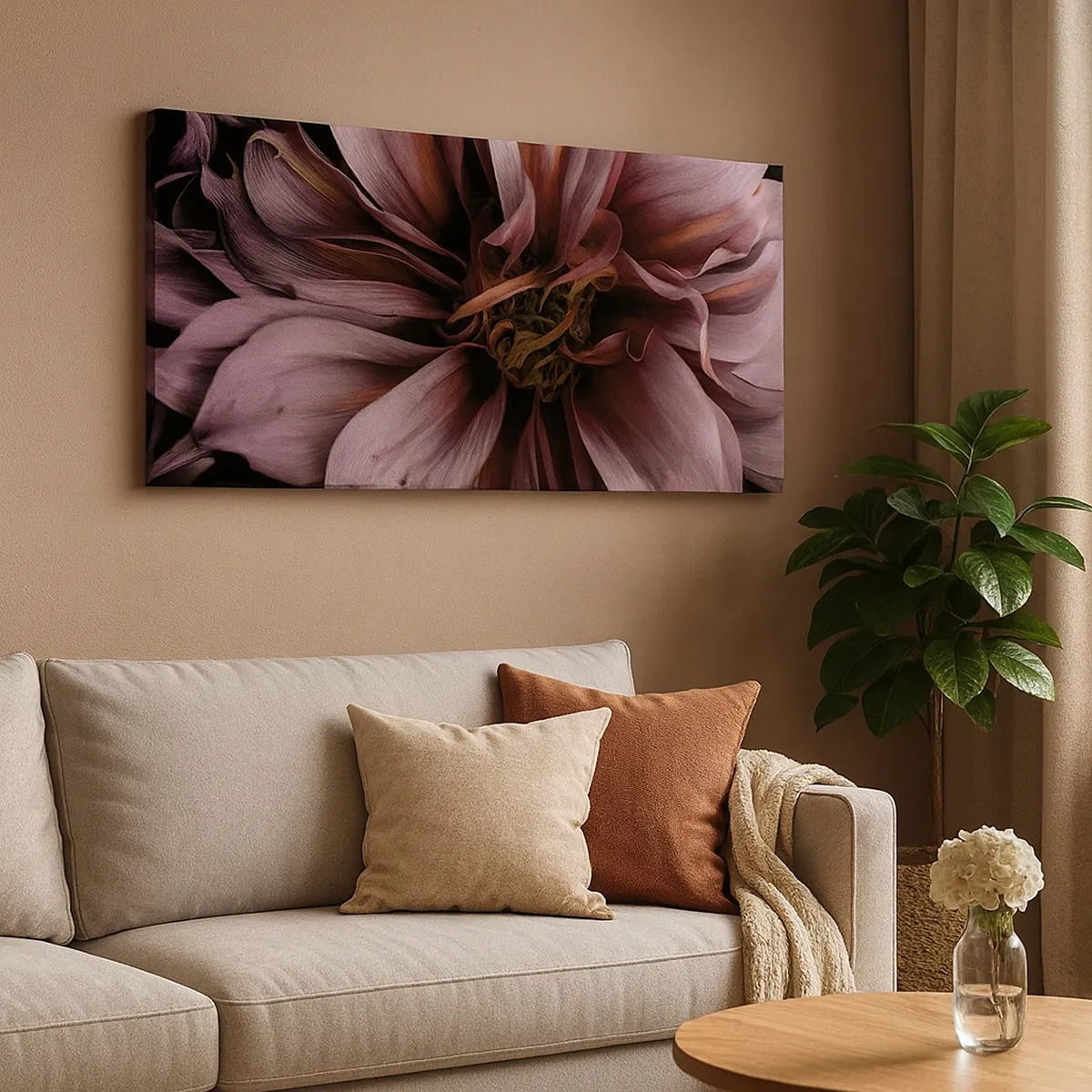 Tablou pe pânză - Inimă florală - 30x30 cm