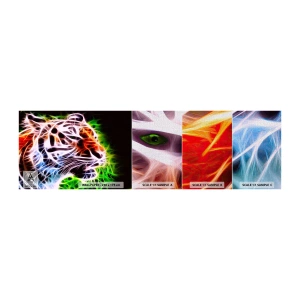 Mostră tapet Premium Canvas - Aură amenințătoare - Abstracția, Animale, Prădător - 100x30 cm