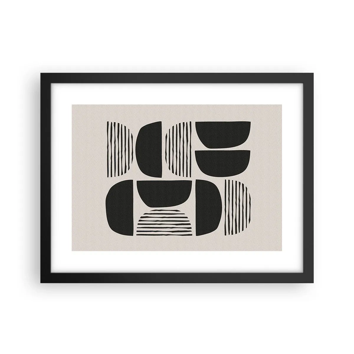 Poster în ramă neagră - Jumătăți necomplete - 40x30 cm