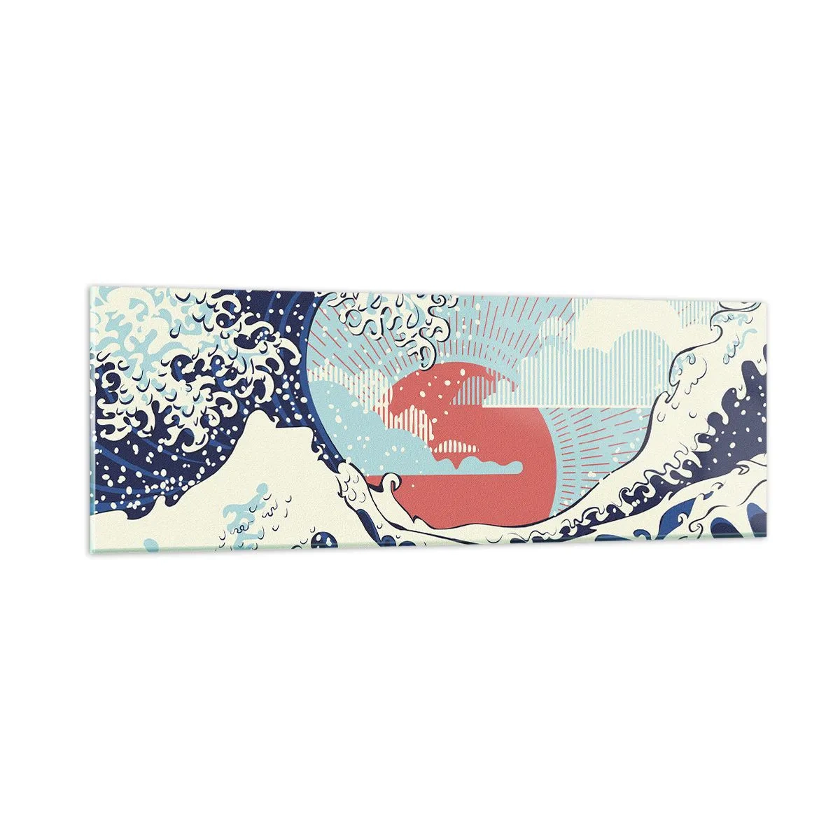 Tablou pe sticlă - Din inspirații japoneze - 90x30 cm