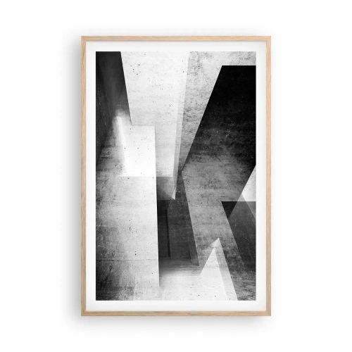 Poster în ramă de stejar deschis - Structura spațiului - 61x91 cm