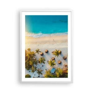 Poster în ramă albă - Bun venit în paradis - 50x70 cm