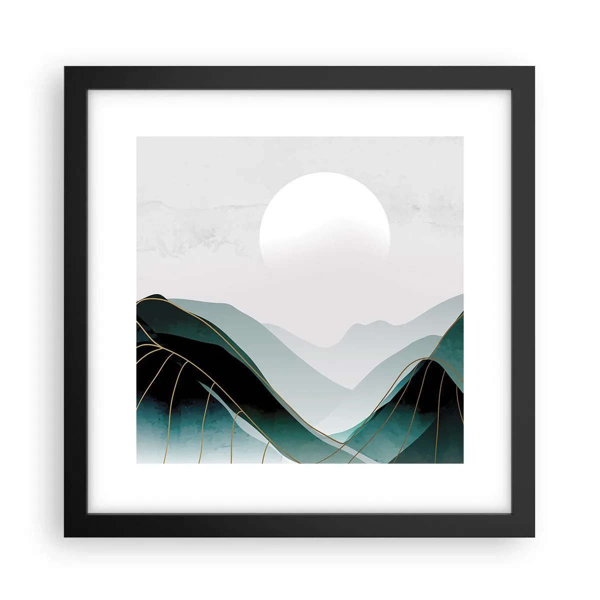 Poster în ramă neagră - Măreție deplină - 30x30 cm