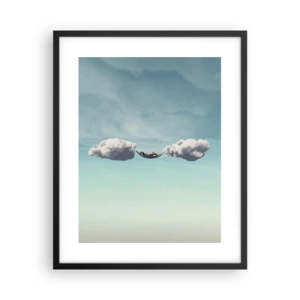 Poster în ramă neagră - Fericirea momentului - 40x50 cm