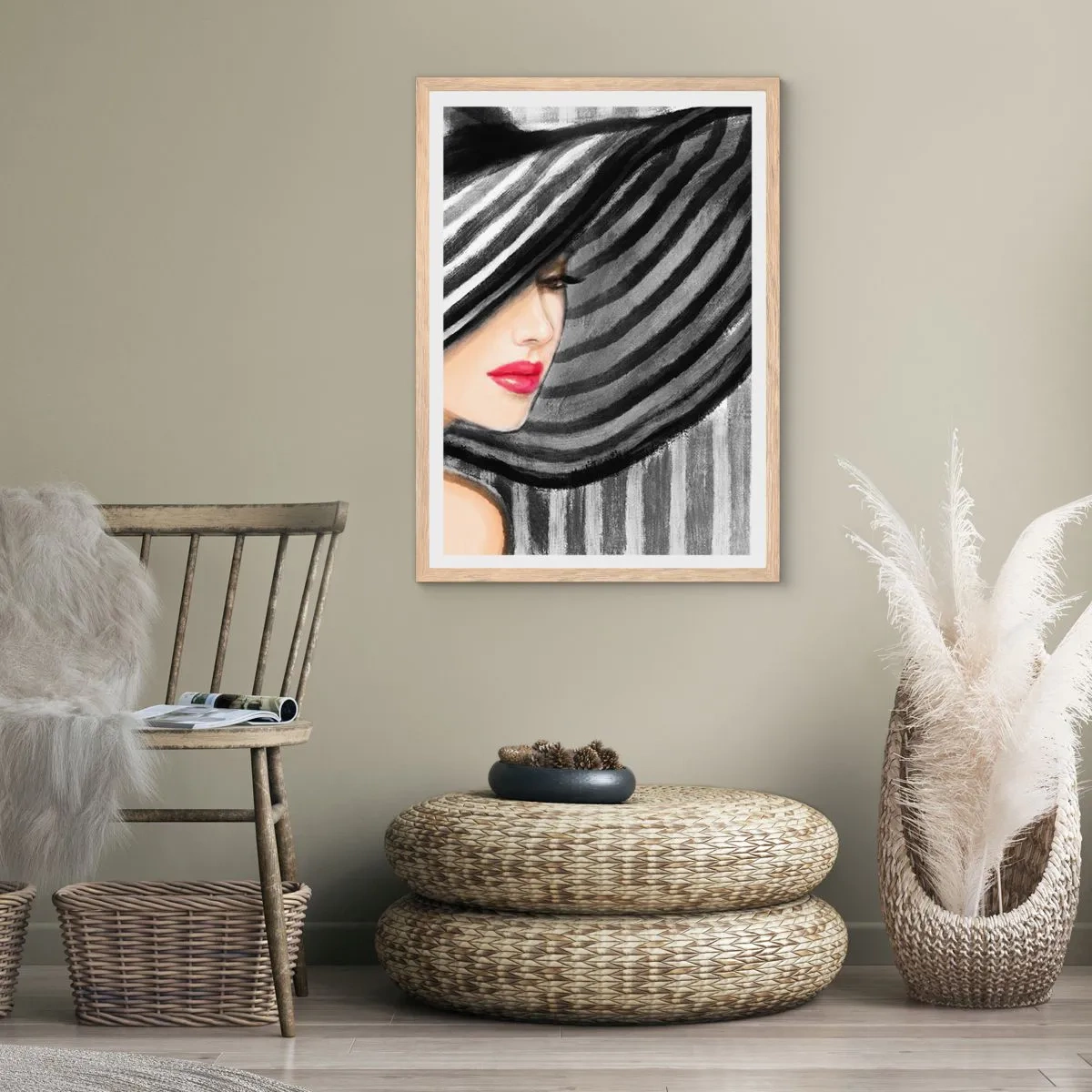 Poster în ramă de stejar deschis - Unde te pot găsi? - 40x50 cm