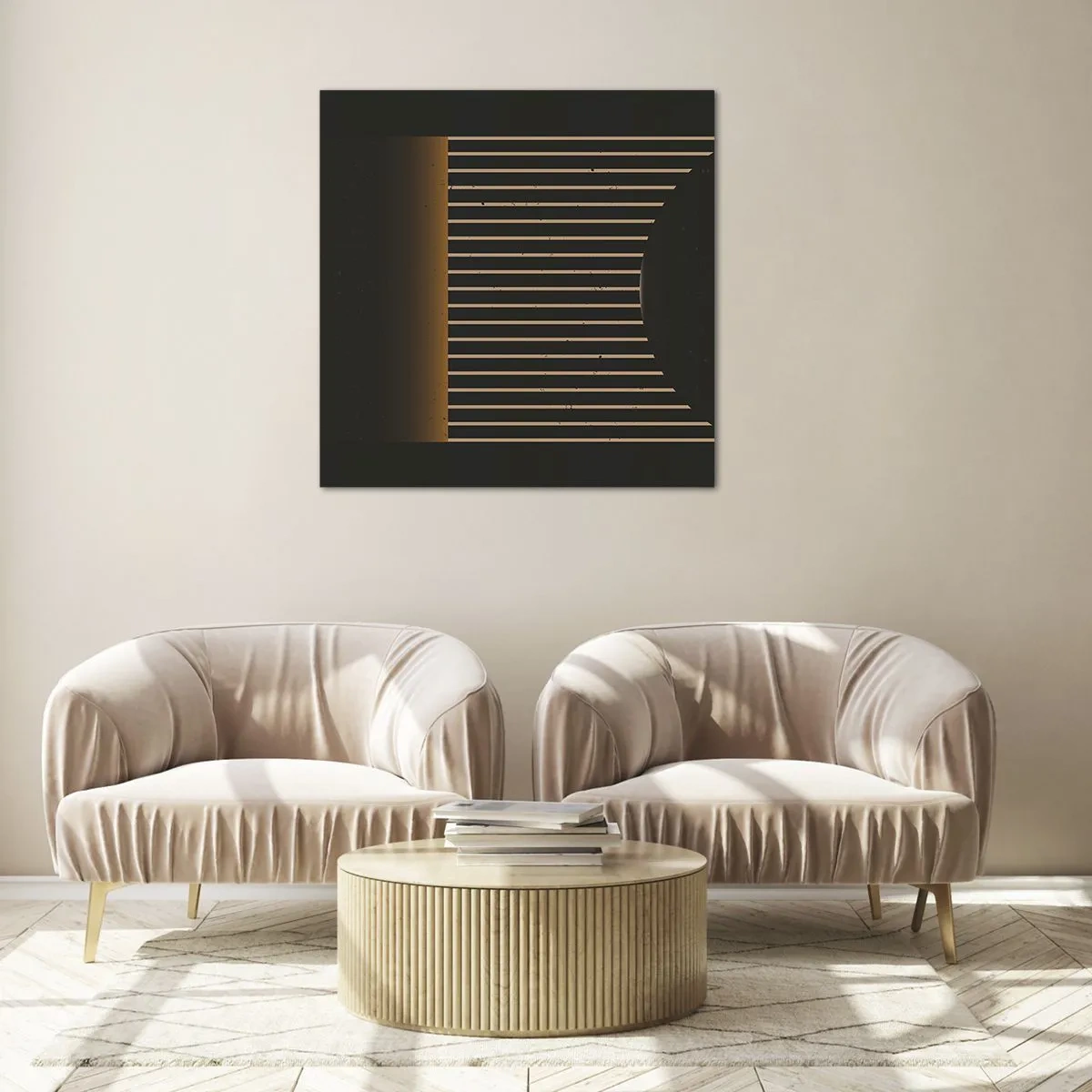 Tablou pe sticlă - Explorați întunericul - 70x70 cm