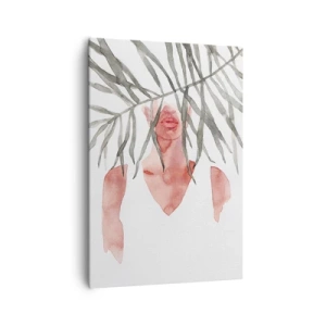 Tablou pe pânză Canvas - Doamna de la tropice - 70x100 cm