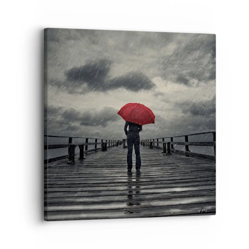 Tablou pe pânză - Nu e nimic dacă plouă - 30x30 cm