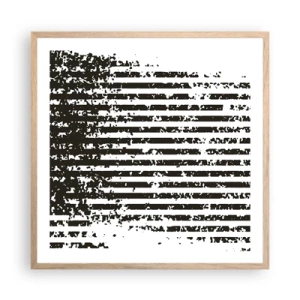 Poster în ramă de stejar deschis - Ritm și zgomot - 60x60 cm